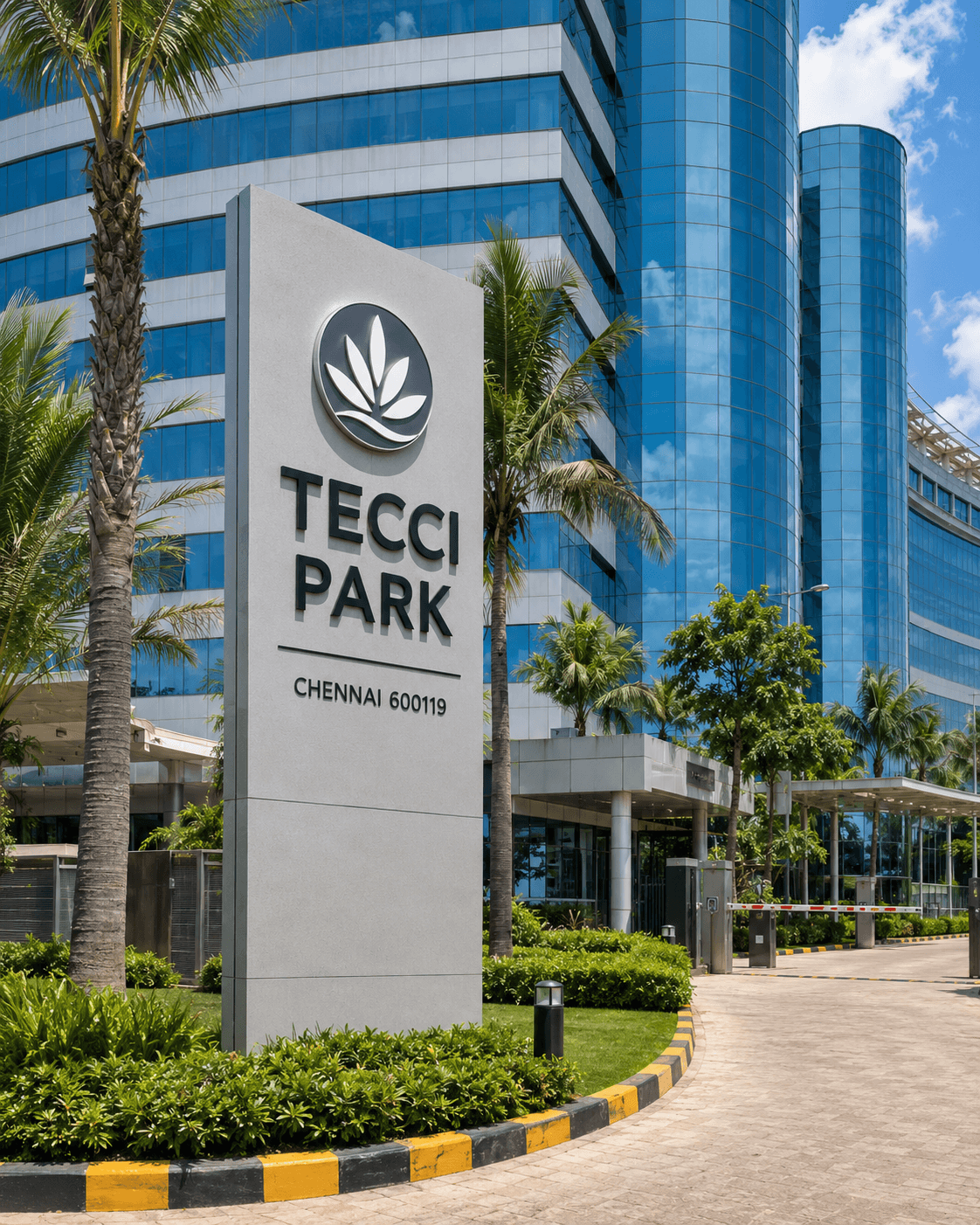 TECCI Park building exterior on Chennai's OMR corridor